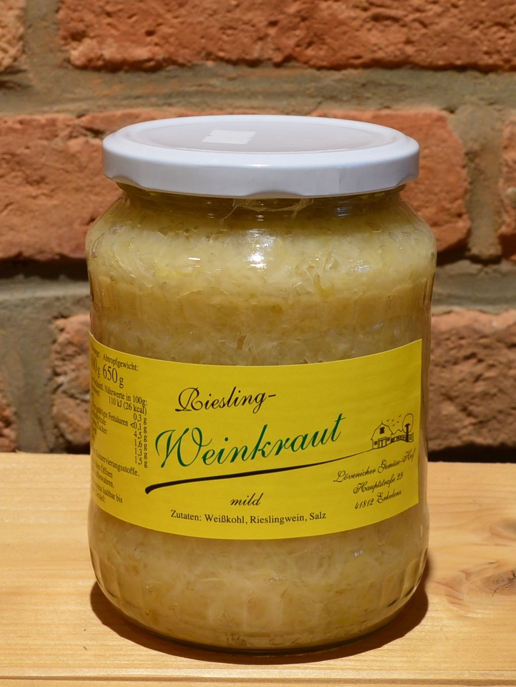 Riesling-Weinsauerkraut 580 ml Riesling-Weinsauerkraut 580 ml